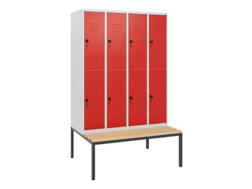 Dubbeldekse dekenkist,HxBxD 1950x1200x815mm,4x2vak.,vak B 300mm
