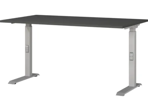 In hoogte verstelbaar bureau,HxBxD 680-910x1400x800mm,blad grafiet