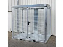 gasflessendepot,v. 78xØ 230mm fles,HxBxD 2260x3135x1570mm,m. deksel