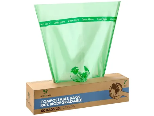 Afvalzak bio Mr. Green Mind 54x72cm 30 liter dispenser 60 stuks