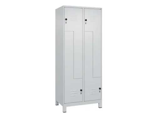 Z-garderobekast,HxBxD 1950x800x500mm,vak B 200/400mm,draaigrendel