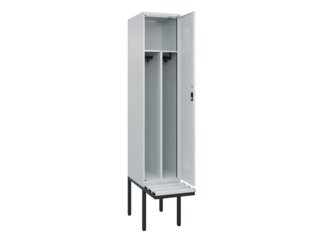 locker met bank,voor scheiding van kleding,HxBxD 2120x400x815mm,1vak