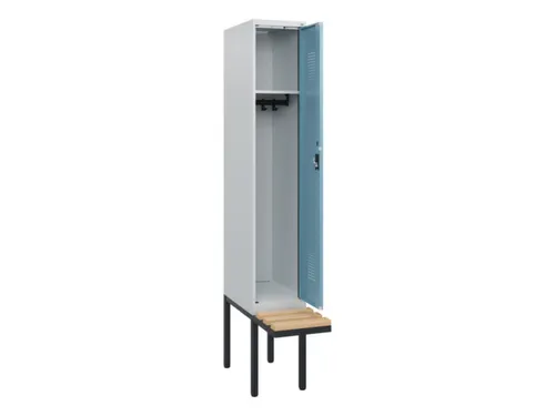 locker met bank,HxBxD 1950x300x815mm,1vak,vak B 300mm,cilinderslot