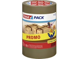 Verpakkingstape Tesapack 57529 50mmx66m bruin PP promopack