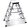 Vouwtrapje Aluminium H 850Mm Aan Beide Zijden Te Gebruiken 2X4Treden