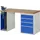 werkbank,HxBxD 890x1500x700mm,beukblad,draagverm. 750kg,2containers