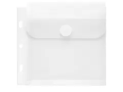 Enveloptas Foldersys CD PP transp 3 gaats + expansievouw Cd Balg Velcr