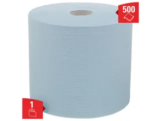 Poetsrol WypAll L20 2-laags 23,5x190m 500vel blauw 7300 - 3