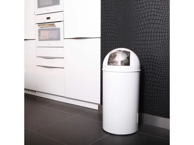 Afvalbak Pushcan 40 Liter Wit