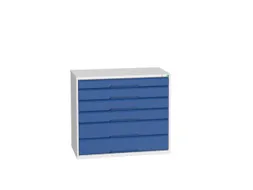 ladekast HxBxD 900x1050x550mm 6laden romp RAL7035 front RAL5010