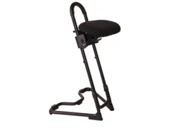 Stahulp Staal H 610-860Mm Zitting Stof Zwart Schuine Zuil