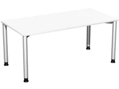 In Hoogte Verstelbaar Bureau 680-800X1600X800Mm Blad Wit 4-Voeten