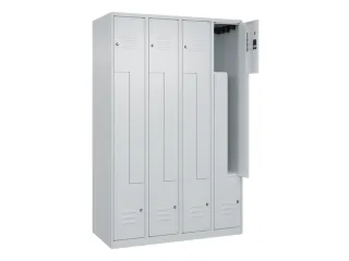 Z-garderobekast,HxBxD 1850x1200x500mm,vak B 150/300mm,cil.-slot - 2