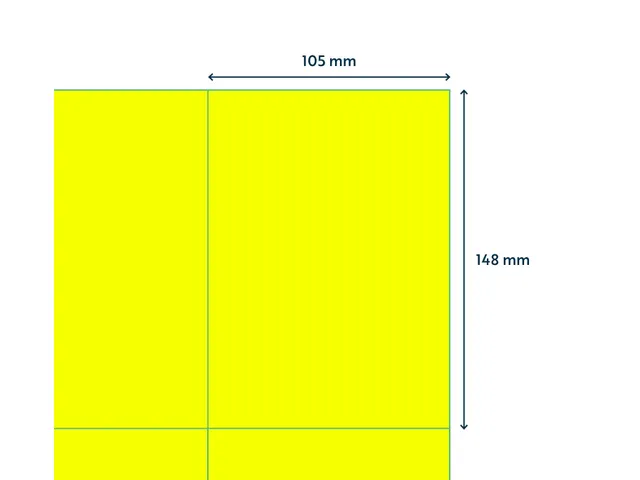 Etiket 105x148mm Fluor Geel 100 Vel