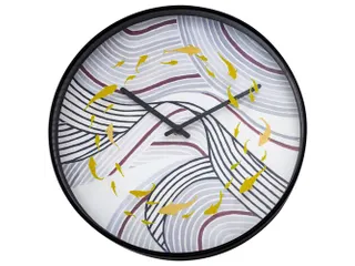 Wandklok Nextime dia 30cm grijs kunststof Koi - 1