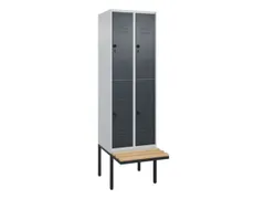 Dubbeldekse dekenkist,HxBxD 2120x600x815mm,2x2vak.,vak B 300mm