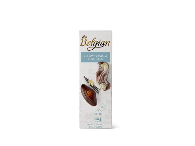 Chocolade The Belgian zeevruchten romige vanille vulling 65 gram