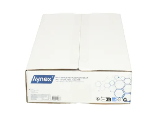 Afvalzak Hynex 90x110cm LDPE recycled T80 140L blauw rol à 10 stuks