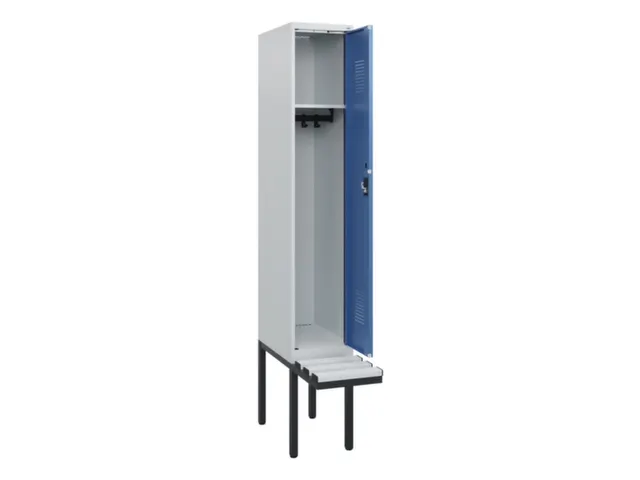 locker met bank,HxBxD 1950x300x815mm,1vak,vak B 300mm,cilinderslot