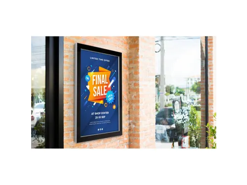 Vergrendelbaar Posterframe Slim Premium Design Outdoor A1 Alu/ Zwart