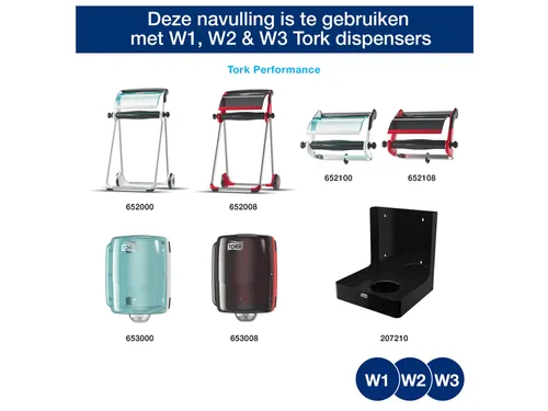 Reinigingsdoek Tork 530237 Heavy-Duty W1/2/3 multifunctioneel Blauw