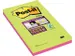 Memoblok 3M Post-it 5845 Super Sticky 127x203mm lijn assorti kleur 90