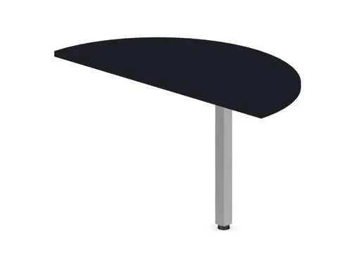 aanbouwtafel,i.h.v.,HxBxD 720-840x1200x600mm,halfrond,CC-zwart