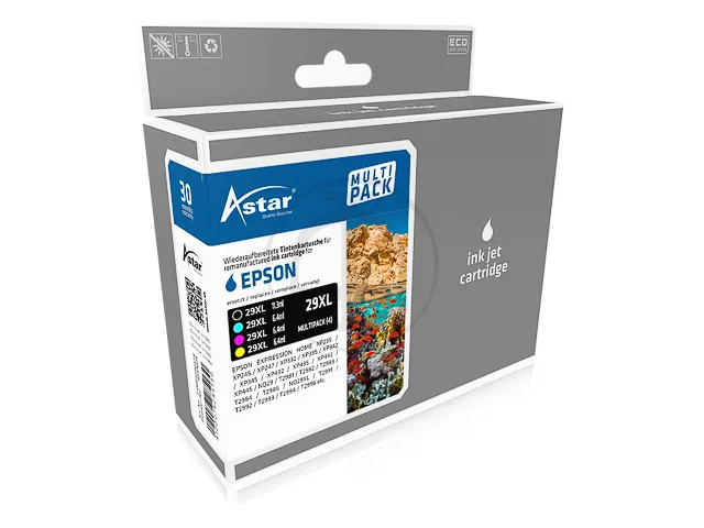 As44029 Astar Epson T2996 Xp Inkt Cmyk Hc Rebuilt Chip 4-Pack