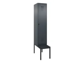locker met bank,HxBxD 2120x400x815mm,1vak,vak B 400mm,draaigrendel - 2