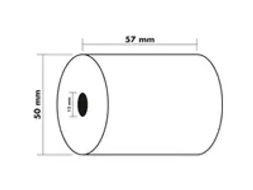 OUTLET Rekenmachine Papierrol 57x50x12x20 1 laag offset extra wit 60g/