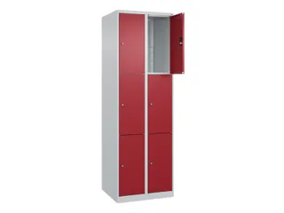 lockerkast,HxBxD 1850x600x500mm,2x3vakken,vak B 300mm,cil.-slot - 1