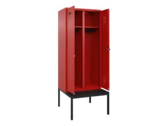 locker met bank,voor scheiding van kleding,HxBxD 2120x800x815mm,2vak