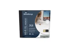 MediaRange BD-R XL 100GB Blu-Ray Inkjet bedrukbaar Jewel case