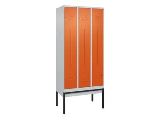 Z-garderobekast,HxBxD 2120x900x500mm,vak B 150/300mm,cil.-slot - 1