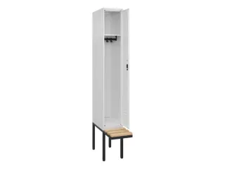locker met bank,HxBxD 2120x300x815mm,1vak,vak B 300mm,cil.-slot - 2