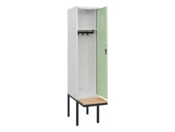 locker met bank,HxBxD 1950x400x815mm,1vak,vak B 400mm,cilinderslot