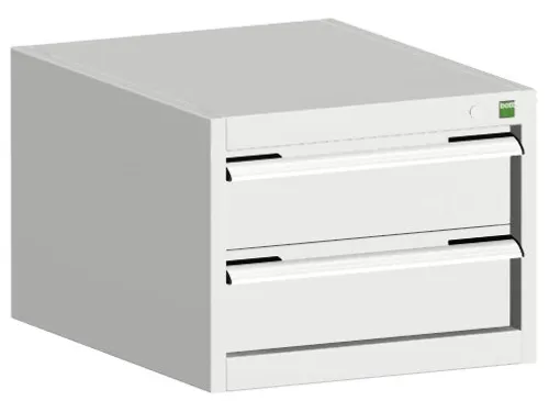 ladekast HxBxD 250x525x525mm 2laden RAL7035