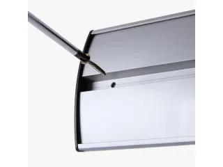 OUTLET Deurbord A3 Curved Aluminium Zwart - 4