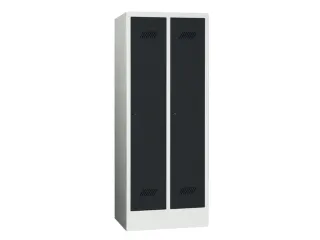 lockerkast v. kinderen,HxBxD 1600x630x500mm,2vak,RAL7035,front RAL7016 - 2