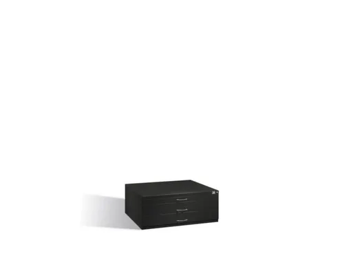 tekeningenkast,HxBxD 420x1100x765mm,romp RAL7021,front RAL3003