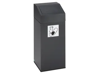 Afvalverzamelaar 45 Liter 790X320X320Mm Sticker Metaal Antiekzilver - 1
