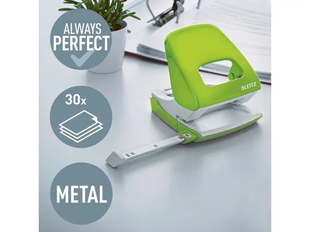 Perforator Leitz WOW NeXXt 2-gaats groen