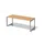 bureau,HxBxD 740x2000x800mm,blad beuken,sledeframe zilverkleurig