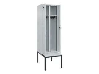 locker met bank,voor scheiding van kleding,HxBxD 2120x600x815mm,2vak - 1