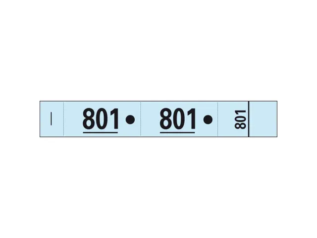 Garderobeblok 50 tickets 20x3 blauw
