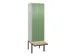locker voor scheiding van kleding,HxBxD 2120x600x815mm,2vak