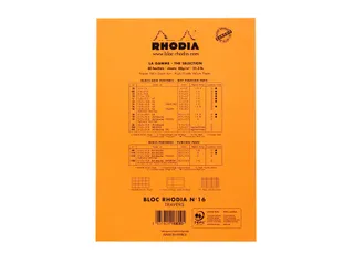 Schrijfblok Rhodia A5 lijn 80 vel 80gr met kantlijn oranje - 4