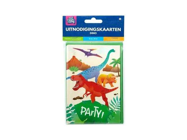 Uitnodigingskaarten Dino
