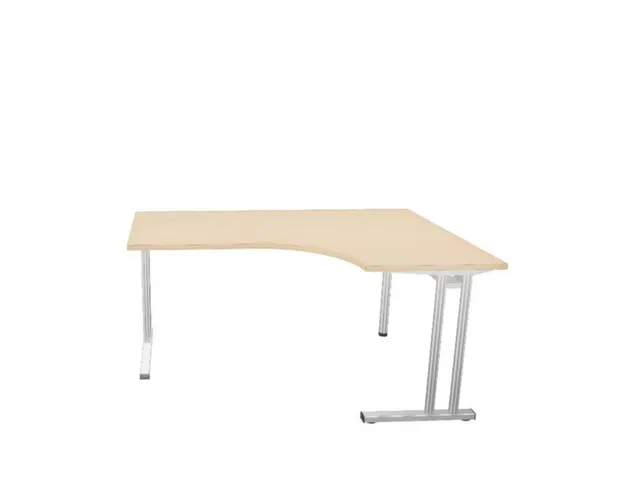 bureau in vrije vorm,HxBxD 740x1600x1200mm,vrije vorm,NE-esdoorn