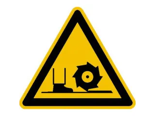 waarschuwingsbord,v. binnen/buiten,Waarschuwing voor freesas,aluminium - 1